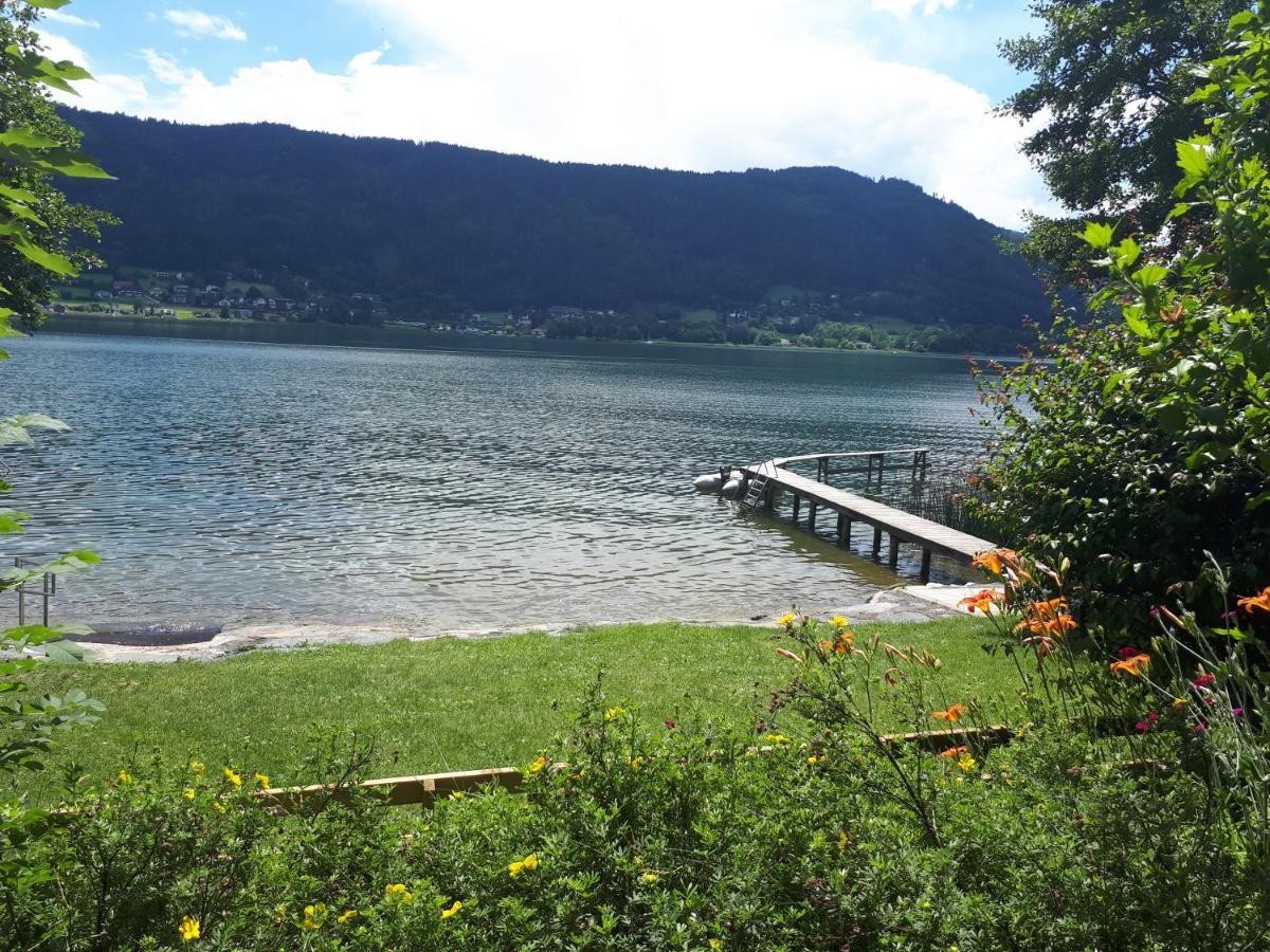 Maren Seeblick Appartement Haus Haensel&Gretel Direkt Am Ossiacher See Mit Hallenbad Stiegl Exterior photo