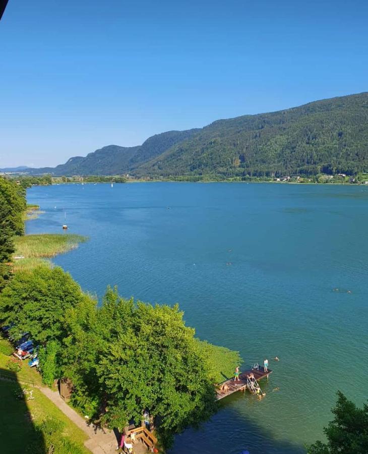 Maren Seeblick Appartement Haus Haensel&Gretel Direkt Am Ossiacher See Mit Hallenbad Stiegl Exterior photo