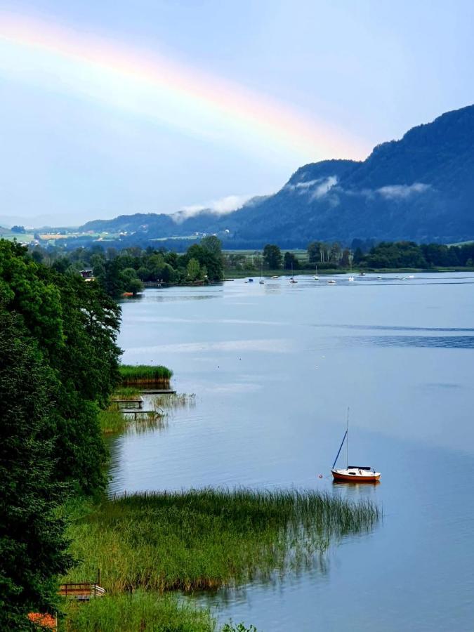 Maren Seeblick Appartement Haus Haensel&Gretel Direkt Am Ossiacher See Mit Hallenbad Stiegl Exterior photo