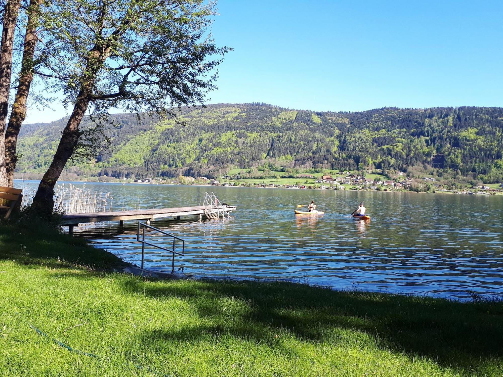 Maren Seeblick Appartement Haus Haensel&Gretel Direkt Am Ossiacher See Mit Hallenbad Skiarena Gerlitzen Stiegl Exterior photo