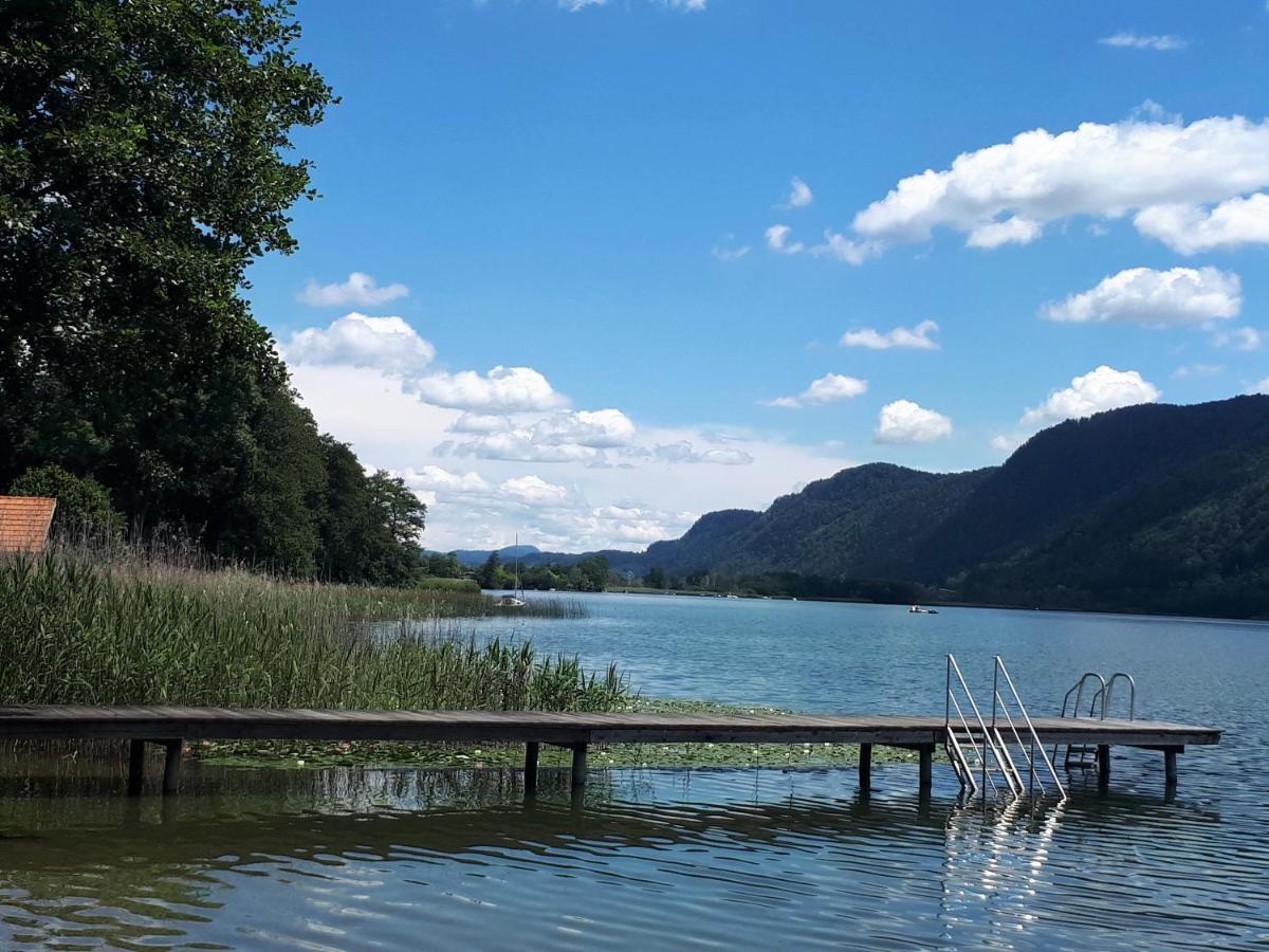 Maren Seeblick Appartement Haus Haensel&Gretel Direkt Am Ossiacher See Mit Hallenbad Stiegl Exterior photo